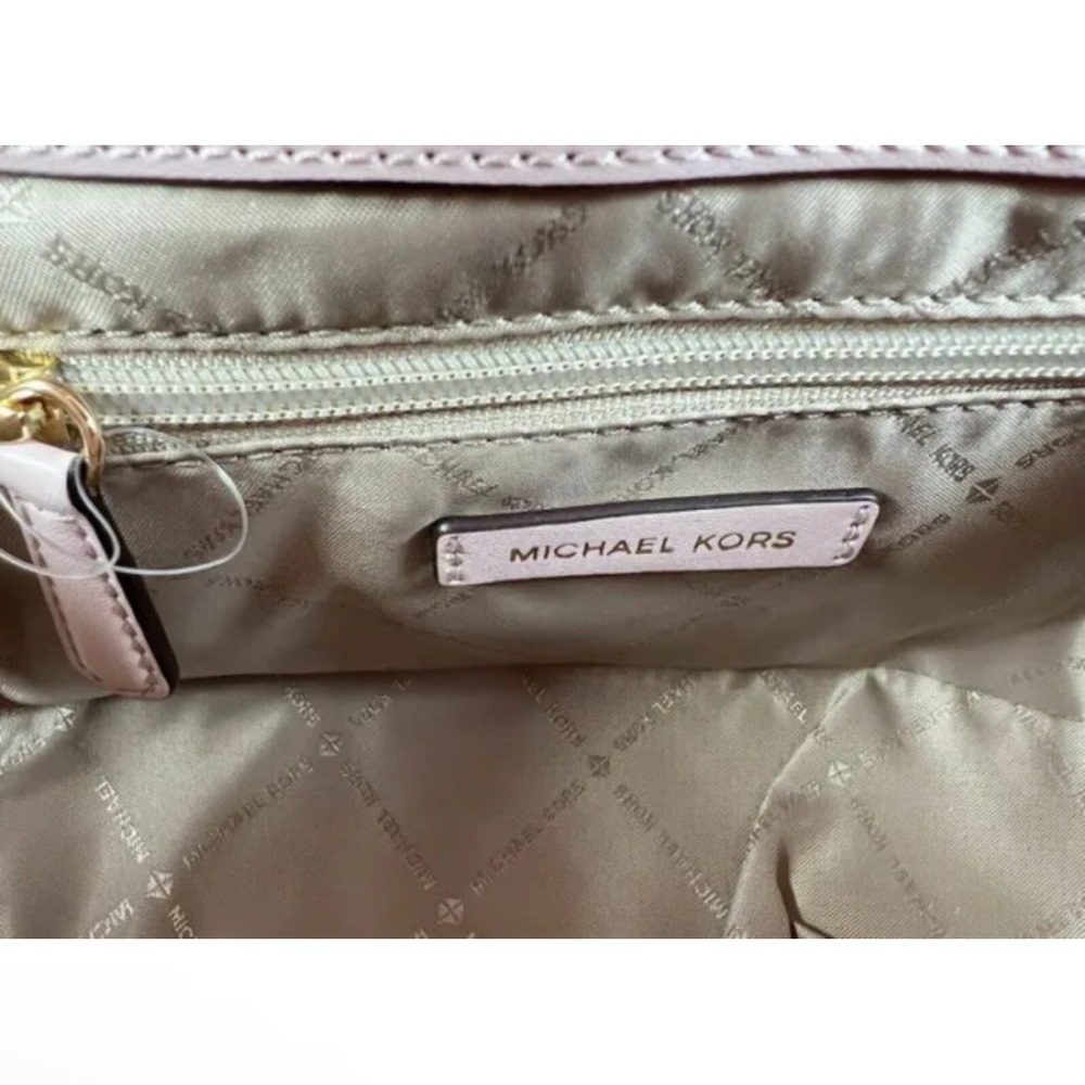 Michael Kors Manhattan Medium Top Handle School Satchel Powder Blush Leather - Picture 5 of 5